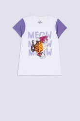 Cats Printed Girl's T-Shirt